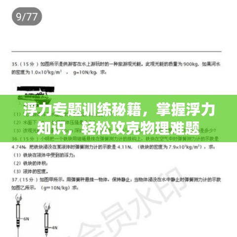浮力专题训练秘籍，掌握浮力知识，轻松攻克物理难题