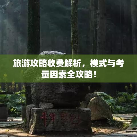 旅游攻略收费解析，模式与考量因素全攻略！